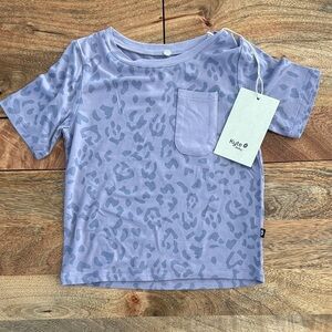 KYTE 3T NWT Purple Leopard Print Kids Shirt